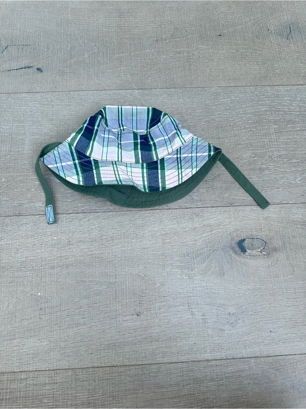 Carter's Pink and Green Plaid Bucket Hat